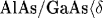 \text {AlAs/GaAs}\langle \delta 